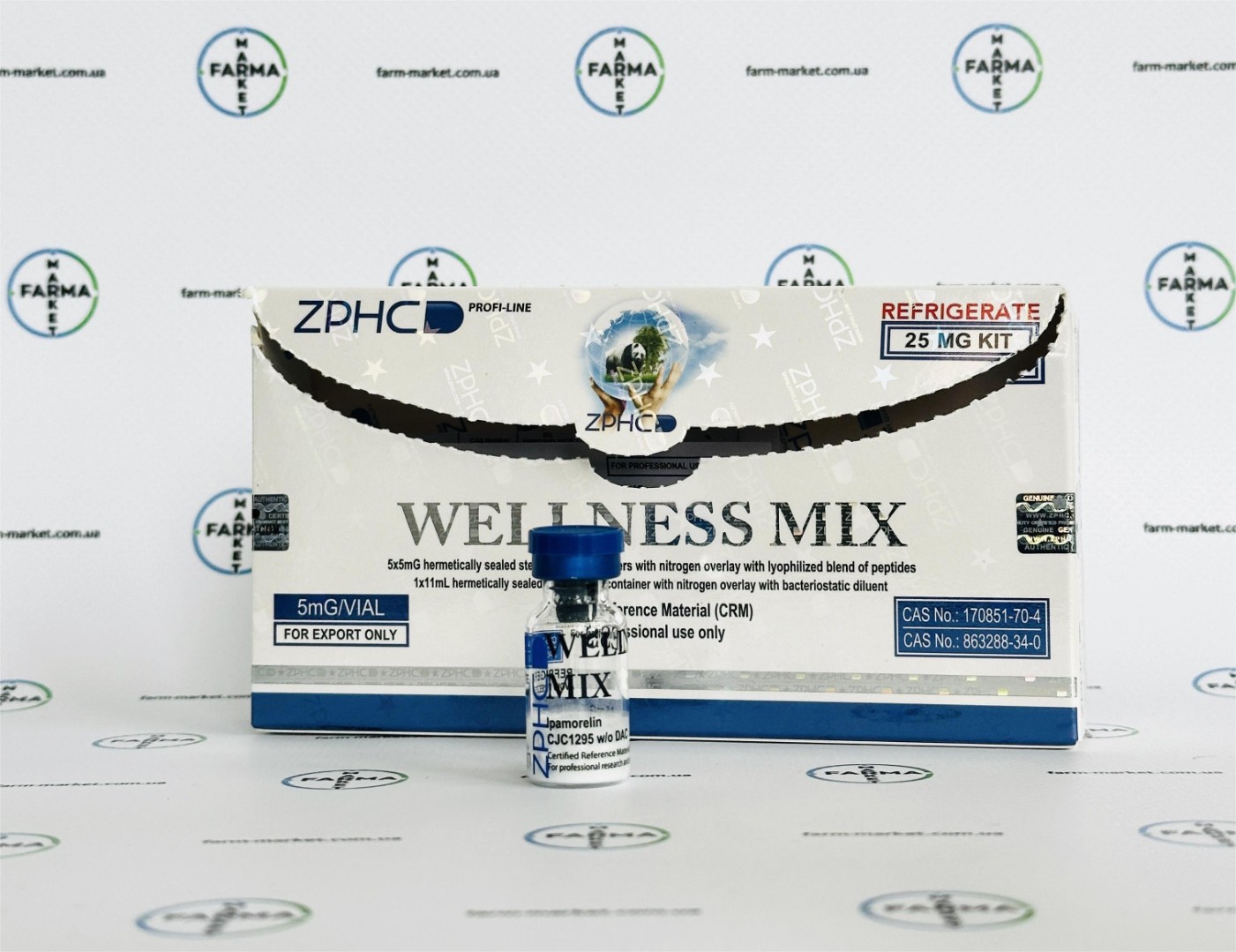 ipamorelin киев Пептидный микс Wellness Mix (Cjc 1295 + Ipamorelin) ZPHC 25mg 1фл 5мг