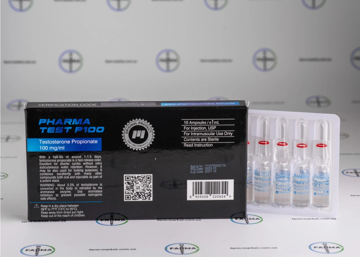 Фото 2 - Тестостерону пропіонат Фармаком ампули (Pharma Test P100 Pharmacom) 100мг 1мл