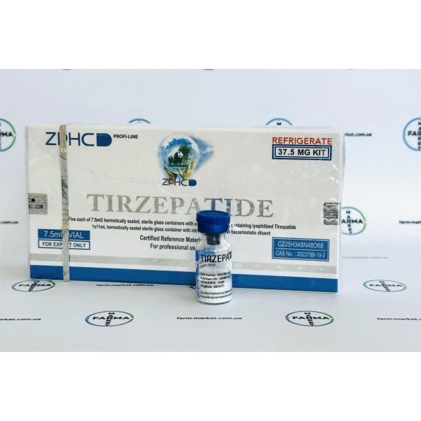 Tirzepatide (Тирзепатид 37.5мг) ZPHC 5 флаконів по 7.5мг