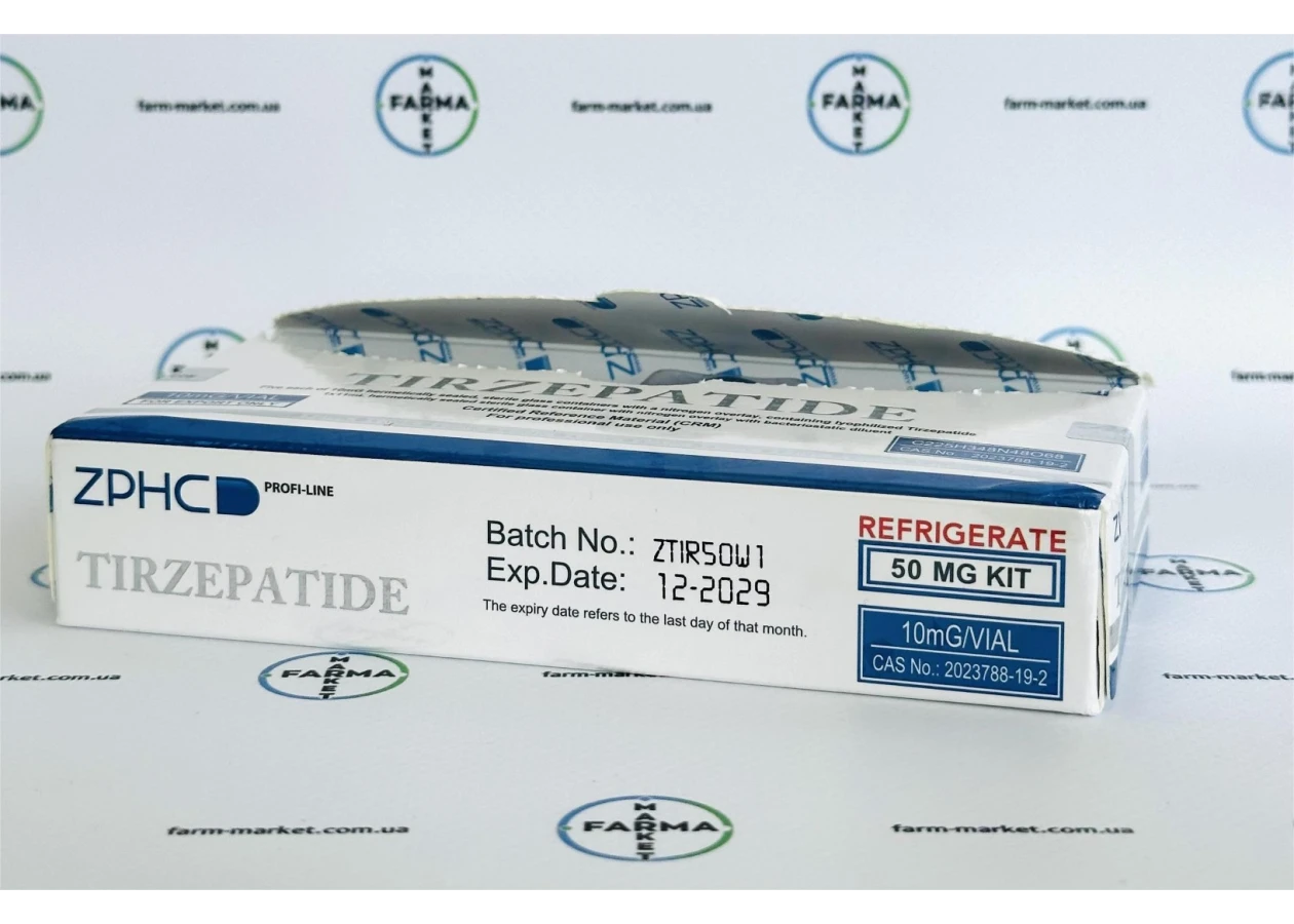 Фото 8 - Tirzepatide (Тирзепатид 50 мг) ZPHC 5 флаконів по 10мг
