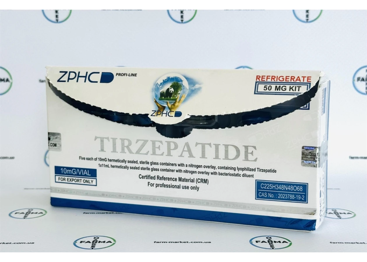 Фото 3 - Tirzepatide (Тирзепатид 50 мг) ZPHC 5 флаконів по 10мг