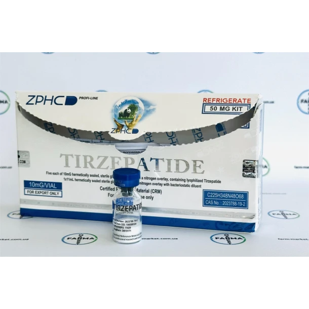 Tirzepatide (Тирзепатид 50 мг) ZPHC 5 флаконів по 10мг