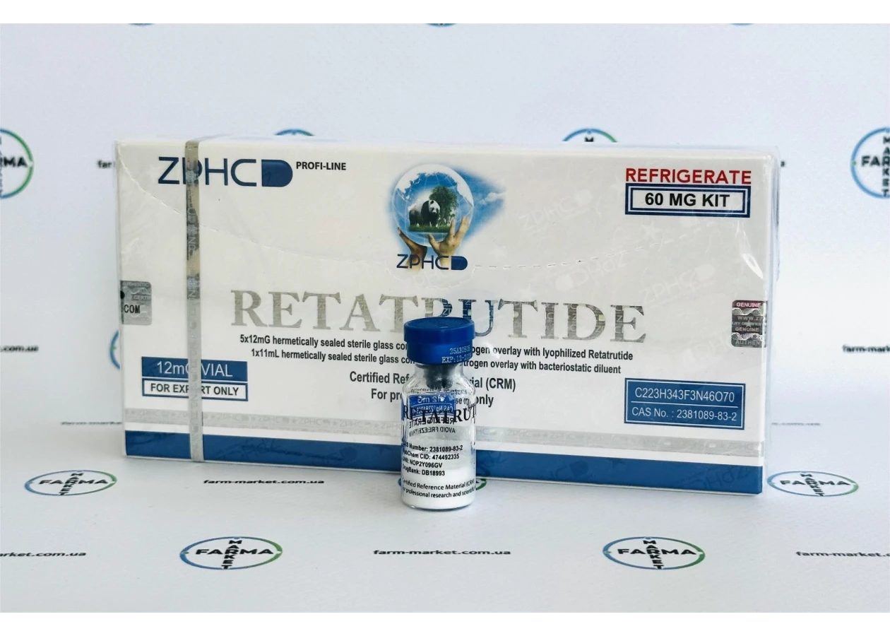 Фото 1 - Retatrutide (Ретатрутид 60мг) ZPHC 5 флаконів по 12мг