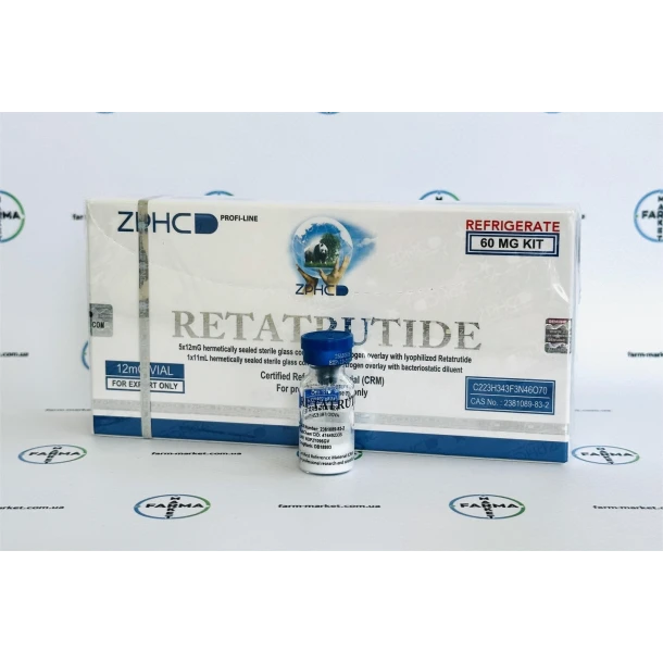 Retatrutide (Ретатрутид 60мг) ZPHC 5 флаконів по 12мг