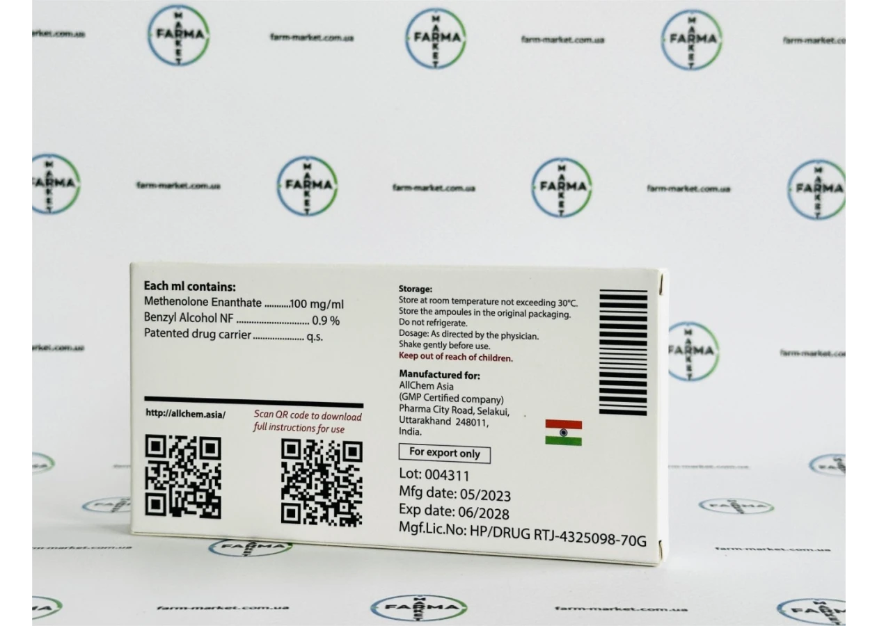 Фото 4 - Primobolan Allchem Asia (Прімоболан Алчем) 100мг 1мл