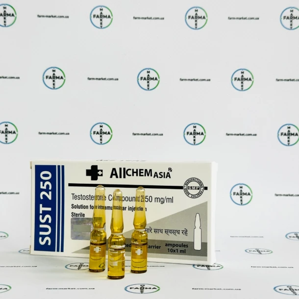 Sust250 Allchem Asia (Тестостерону Сустанон Алчем) 250мг 1мл