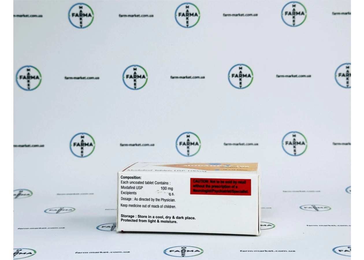 Фото 4 - Модафініл (Modafinil ModaHeal) 100мг 10табл
