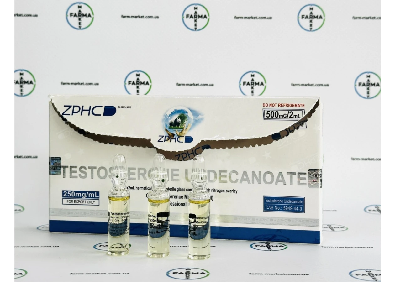 Фото 1 - Testosterone Undecanoat (Тестостерон Ундеканоат ZPHC)  (250mg/ml) 500мг /2мл 