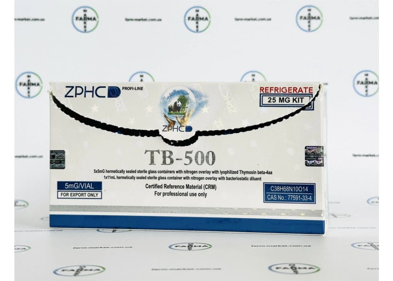 Фото 2 - Пептид TB-500 Тимозин бета-4 (Thymosin beta-4) ZPHC 25mg 1фл 5мг