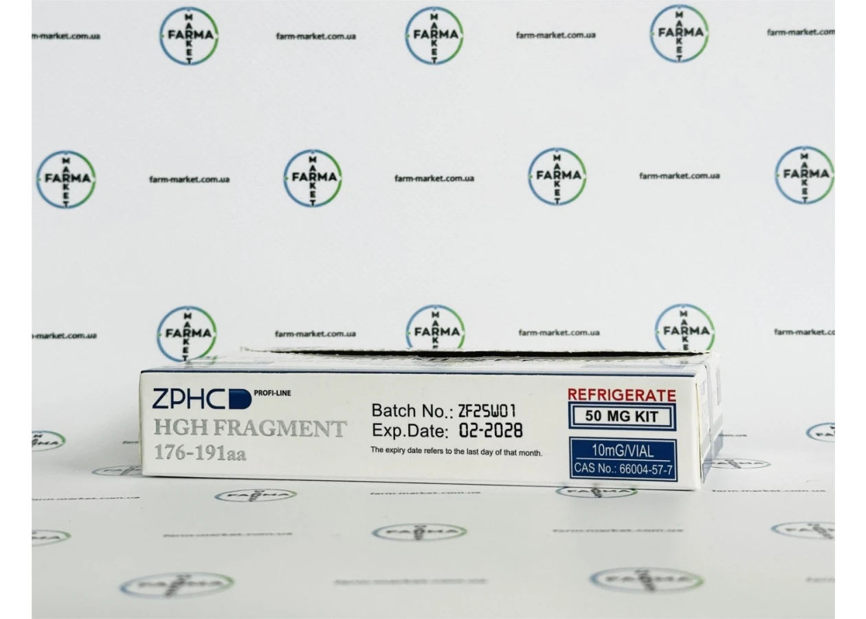 Фото 5 - Пептид Фрагмент гормону росту (HGH Fragment 176-191aa) ZPHC 50mg 5фл по 10мг
