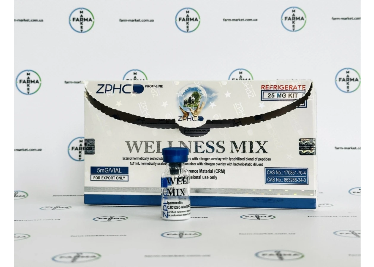 Фото 2 - Пептидний мікс Wellness Mix (Cjc 1295 + Ipamorelin) ZPHC 25mg 5фл по 5мг