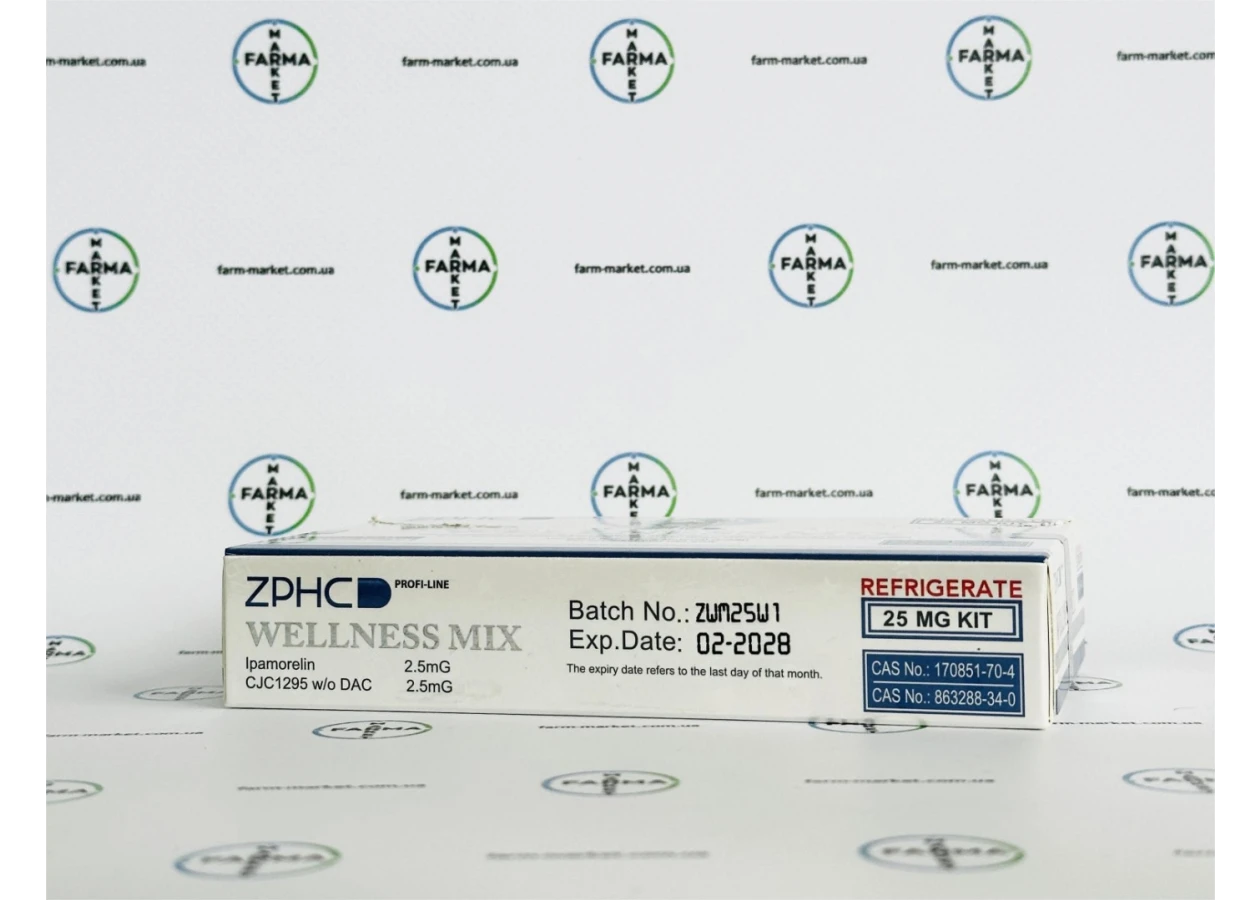 Фото 6 - Пептидний мікс Wellness Mix (Cjc 1295 + Ipamorelin) ZPHC 25mg 5фл по 5мг