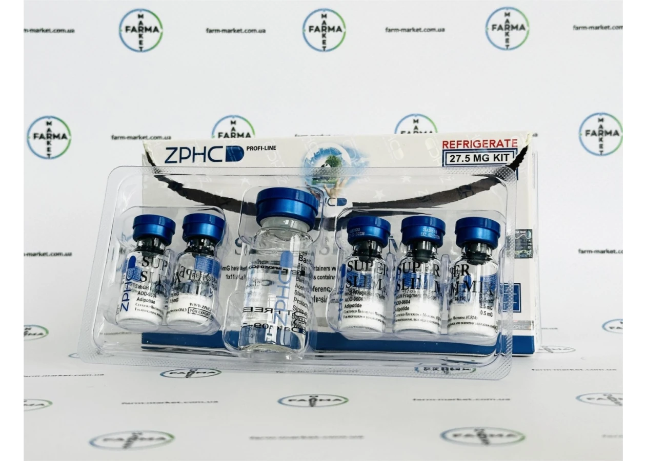 Фото 1 - Пептидний мікс Super Slim Mix (HGH Frag+AOD-9604+Adipotide) ZPHC 27.5mg 5фл по 5.5мг