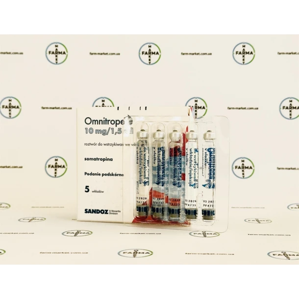 Омнітроп Сандоз (Omnitrope Sandoz) Ліцензія 1.5мл/10мг 30MО