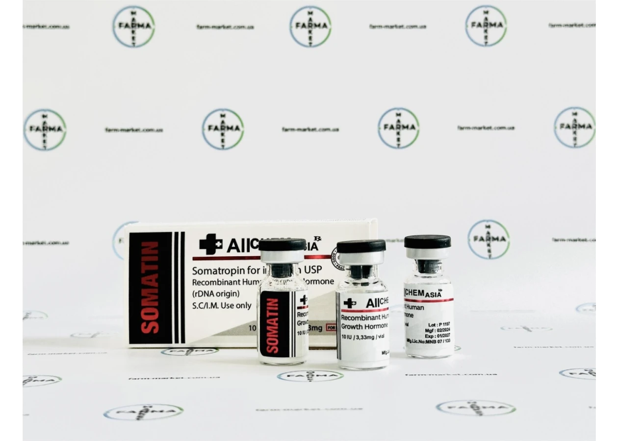 Фото 1 - Гормон росту Allchem (Алчем) 100МО 10фл по 10МО