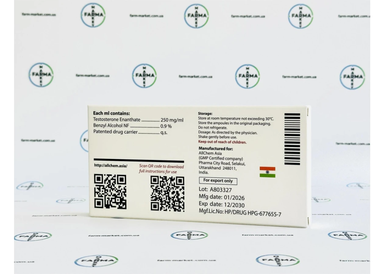 Фото 4 - TEST 250 Allchem (Тестостерону Енантат Алчем) 250мг 1мл