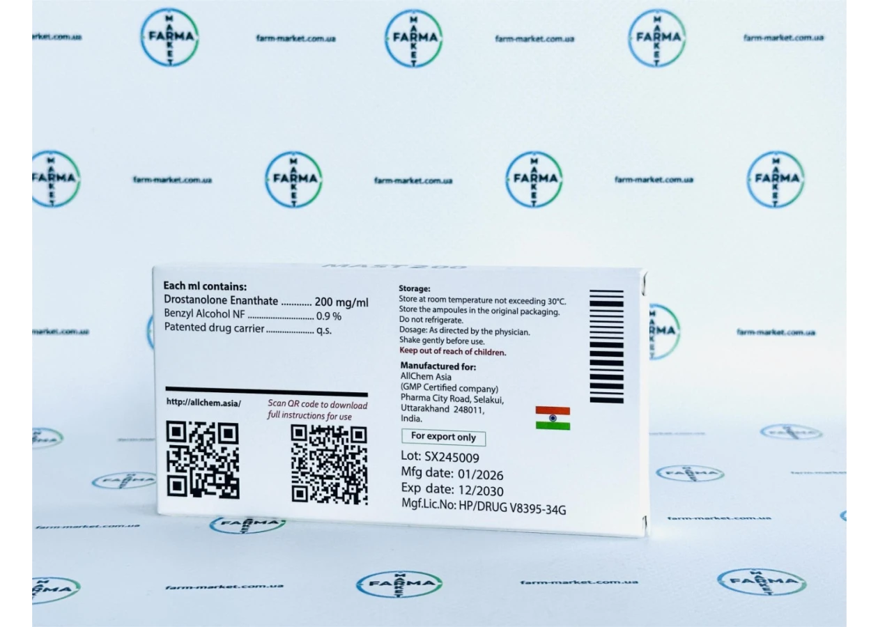 Фото 4 - Mast 200 Allchem ( Мастерон Енантат Алчем ) 200мг 1мл