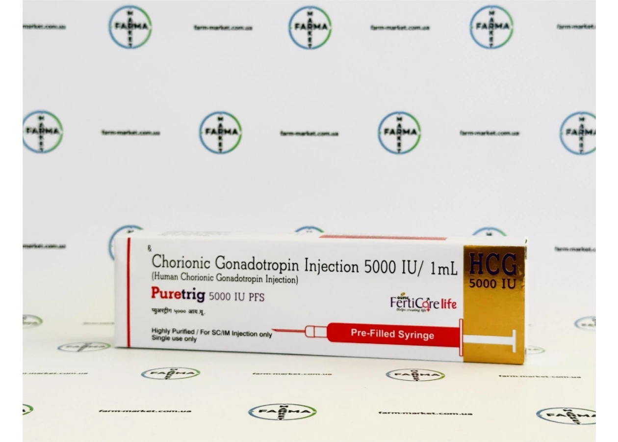 Фото 2 - Puretrig Gufic Ltd. (Гонадотропін Хоріонічний ХГЧ)  рідкий у шприці 5000МО
