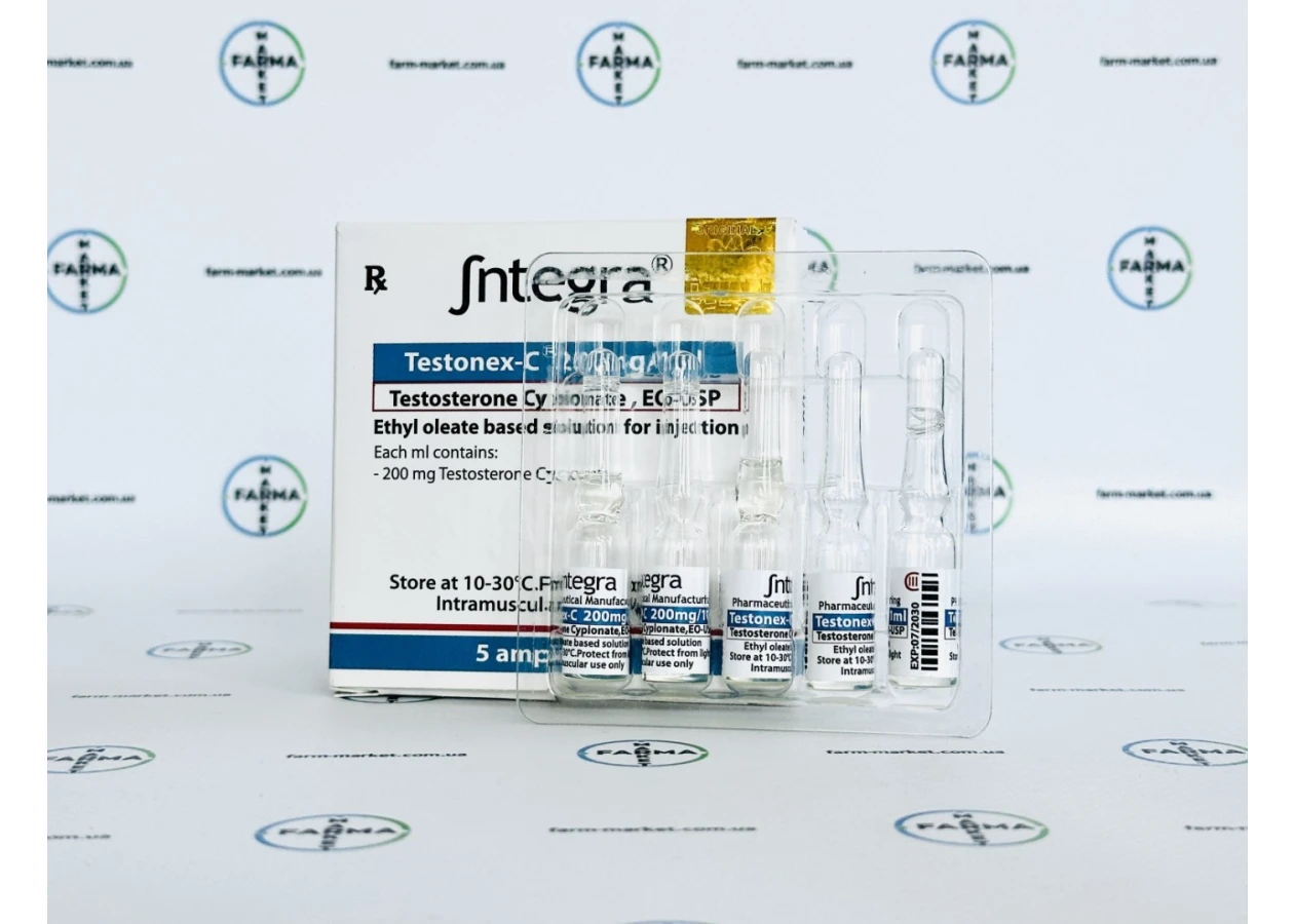 Фото 1 - Testonex-С Integra (Тестостерон Ципионат Интегра) 5амп 200мг/амп