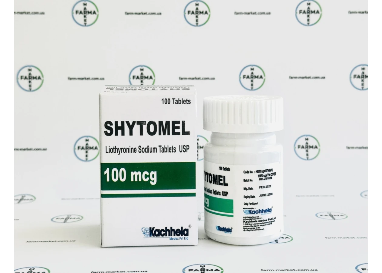 Фото 2 - Т3 Ліотиронин (Liothyronine) Shytomel - 100мкг 100табл